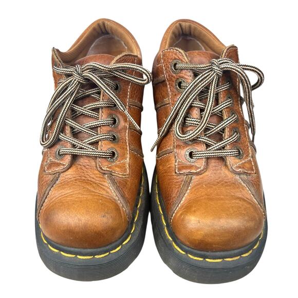 Vintage Y2k Dr. Martens Unisex Brown Leather Chunky Loafers Size  M 8 W 9 - Picture 7 of 10